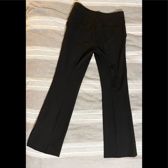 BCBG Black Poly/Rayon flat front straight leg trousers size 2 - Picture 5 of 6
